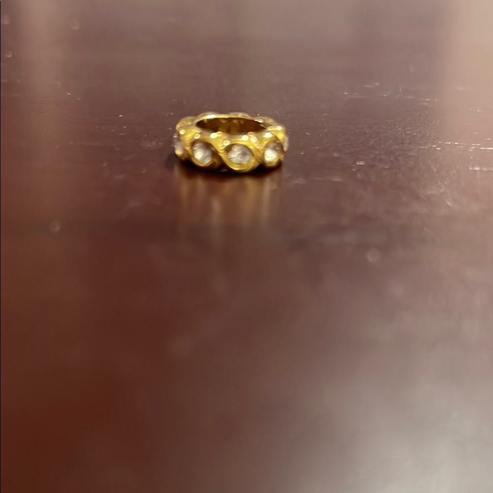 Brighton Gold mini stopper bead charm with crystal accents